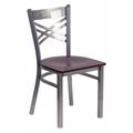 Flash Furniture Restaurant Chair, 17"L32-1/4"H, HerculesSeries XU-6FOB-CLR-MAHW-GG