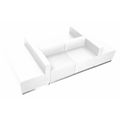 Flash Furniture 6 pcs. Living Room Set, 25-1/4" to 51" x 27", Upholstery Color: White ZB-803-650-SET-WH-GG