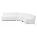 Flash Furniture 3 pcs. Living Room Set, 25-1/4" to 52-1/2" x 27", Upholstery Color: White ZB-803-750-SET-WH-GG