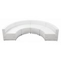 Flash Furniture 4 pcs. Living Room Set, 25-1/4" to 52-1/2" x 27", Upholstery Color: White ZB-803-480-SET-WH-GG
