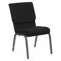 Flash Furniture Fabric Church Chair, Black XU-CH-60096-BK-SV-GG