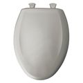 Bemis Elong Closed Front Toilet Seat, Silver, With Cover, Plastic, Elongated 1200SLOWT 162