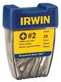 Irwin Torsion Bit, SAE, 1/4", Hex, #2, 1", PK20 357320