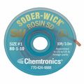 Chemtronics Desoldering Wick, 10 ft., 1, Copper, Rosin 80-1-10