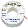 Chemtronics Desoldering Wick, 25 ft., 4, Copper, Rosin 50-4-25