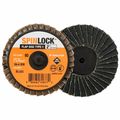 Walter Surface Technologies Flap Disc, Threaded Hole, 3" dia, Dark Grey 09A312