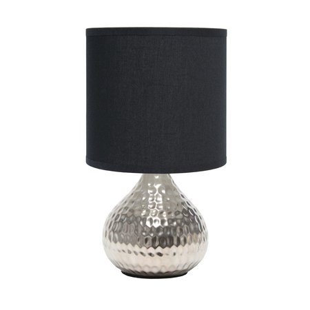  Simple Designs LT2065-WHT Round Prism Mini Table Lamp