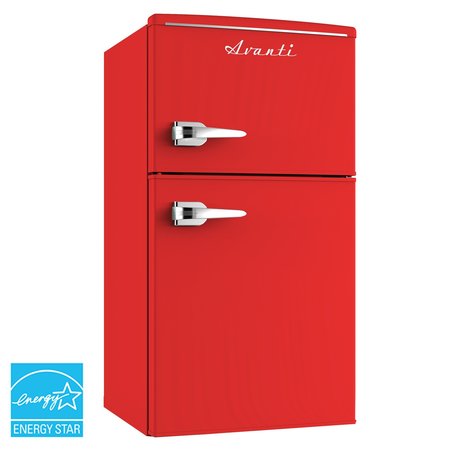 AVANTI PRODUCTS Avanti 3.0 cu. ft. Retro Compact Refrigerator, Red