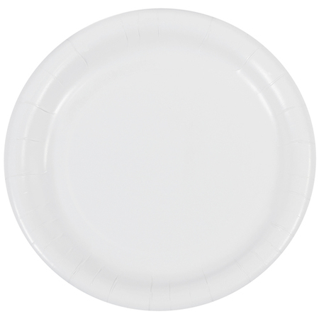 Partners Brand Paper Plates, 7 Medium-Duty, White, PK 200 PW120