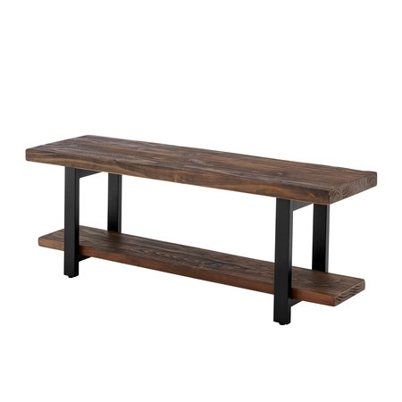 Alaterre Furniture Pomona Metal and Wood Bench