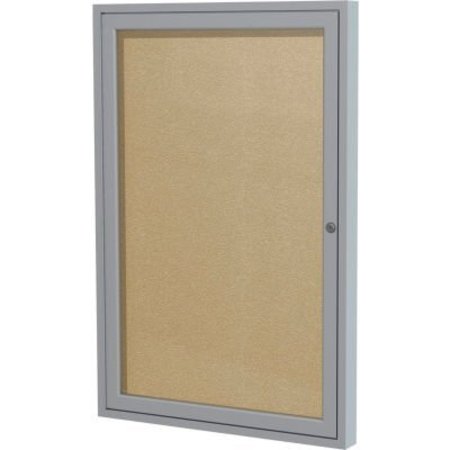 Ghent Manufacturing Ghent Enclosed Bulletin Board, Outdoor, 1 Door, 36 ...