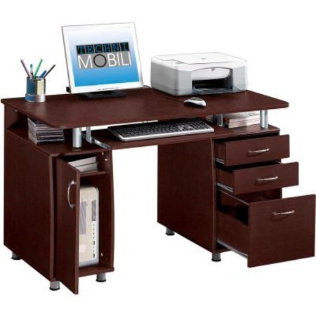 Techni Mobili Compact Computer Desk Cherry