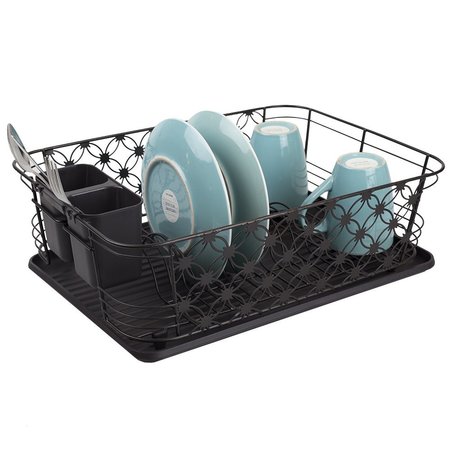 Home Basics 2-Tier Deluxe Steel/Plastic Dish Rack & Reviews