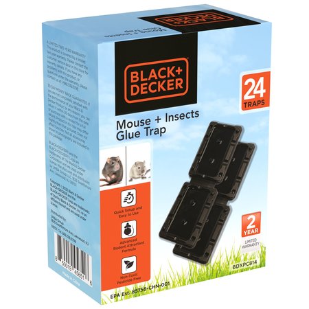 Black+decker Mouse Trap & Fly Trap- Indoor for Home- Pest Control Sticky Traps & Spider Traps for Insects (36-Pack)