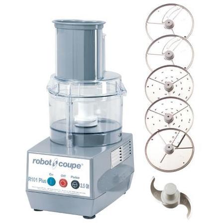 Robot Coupe R2NCLR Commercial Food Processor, 3 liter polycarbonate bowl  (clear) & attachments, 1HP / 120V