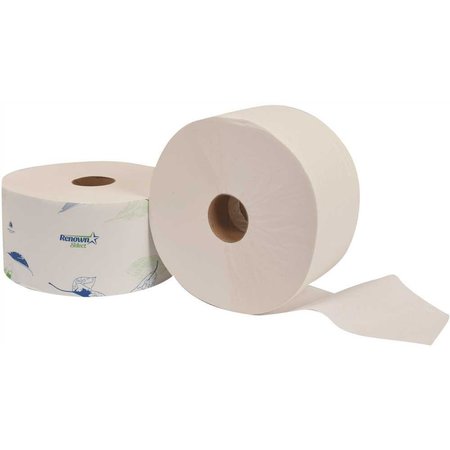 Tork Universal T11 2-Ply Mid-Size 865 Sheet Toilet Paper Roll with Opticore  - 36/Case