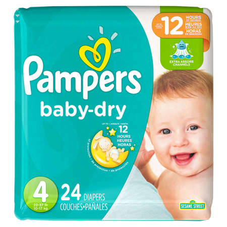Pampers Pampers Convenience Size 4 Baby Dry Diapers, PK96 45218 | Zoro