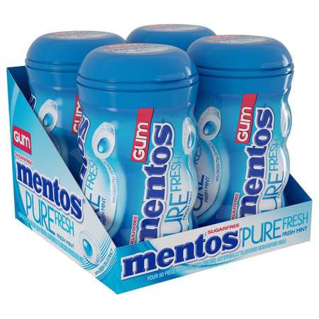 Mentos Pure Fresh Sugar-Free Chewing Gum Fresh Mint (50 Ct, 4 Pack) –  Contarmarket