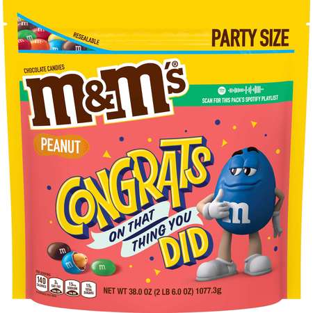 Peanut M&M's® Topping 38 oz. Bag - 6/Case