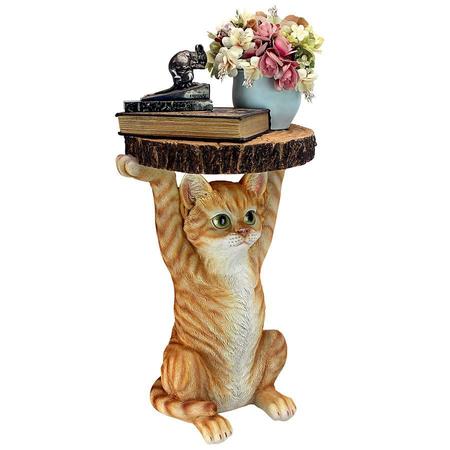 Design Toscano Tabby at Your Service Sculptural Cat Side Table