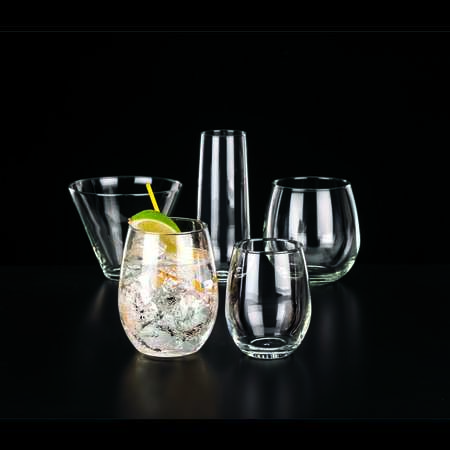 Libbey Vina Set Of 4 Stemless White Wine Glasses, Clear