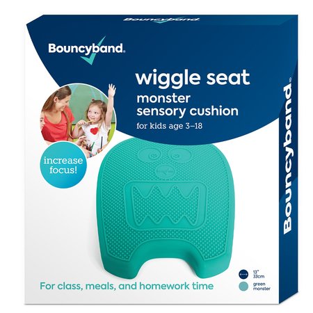 Bouncyband Antimicrobial Wiggle Wedge Sensory Cushion, 10 Square