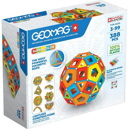 Geomag Supercolor Panels Masterbox, Assorted Colors, Recycled