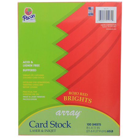 Red Cardstock, Real Red 8-1/2 X 11 Cardstock