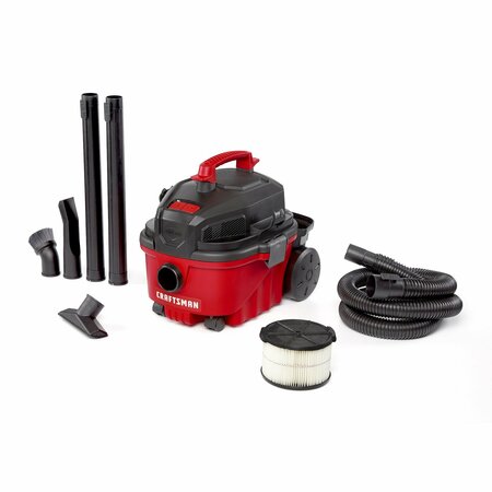 Craftsman 4 Gallon 5.0 Peak HP Wet/Dry Vac, Portable Shop Vacuum with Attachments CMXEVBE17040