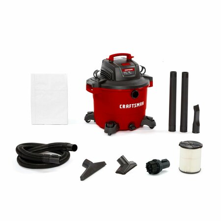 CRAFTSMAN 16 Gallon 6.5 Peak HP Heavy-Duty Wet/Dry Vacuum with Diffuser and Attachments CMXEVBE18695
