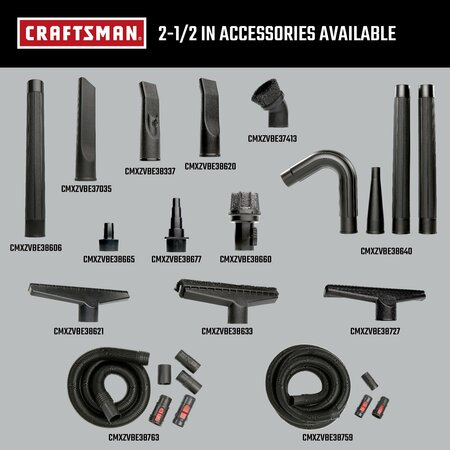 Craftsman 2-1/2 in. Car Nozzle Wet/Dry Vac Attachment for Shop Vacuums CMXZVBE38620