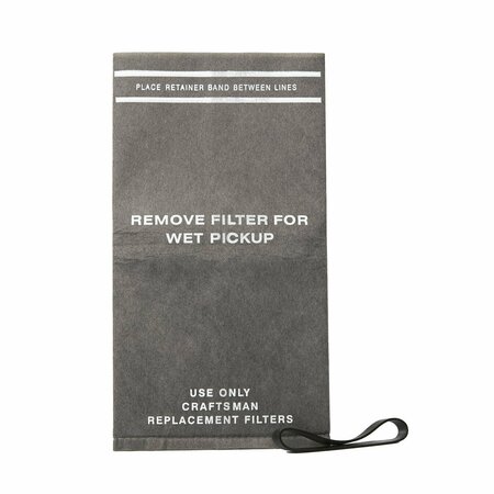 Craftsman Wet/Dry Vac Filter Bags for 2.5 Gallon Powerhead and Shop Vacuums, 3PK CMXZVBE38737