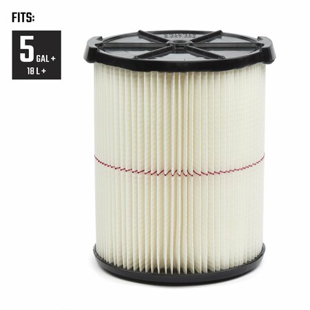 Craftsman 2pk General Purpose Wet/Dry Vac Replacement Filter for 5-20 Gal. Shop Vacuums, 2PK CMXZVBE38755