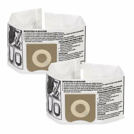 WORKSHOP WET/DRY VACS 2pk Fine Dust Vac Collection Bags for 3-4 Gal. Wet/Dry Shop Vacuums, 2PK WS32045F