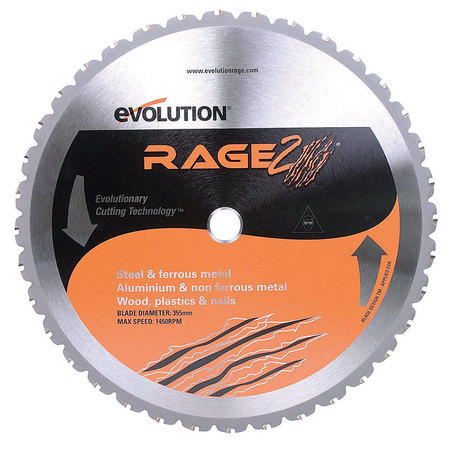 Evolution Power Tools RAGEBLADE 7-1/4-Inch Multipurpose Cutting Blade for  Steel, Aluminum, Wood and Plastics