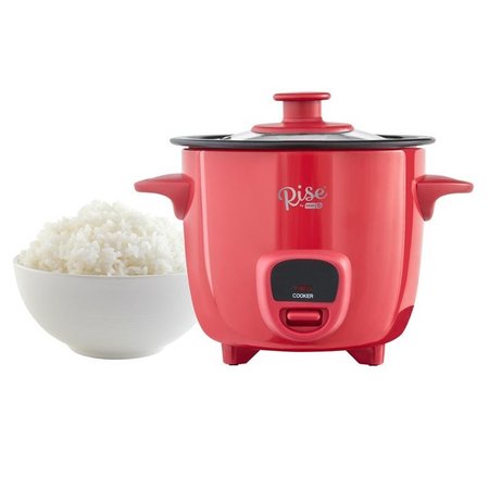 Everyday Mini Rice Cooker, Red, 2-Cup Capacity