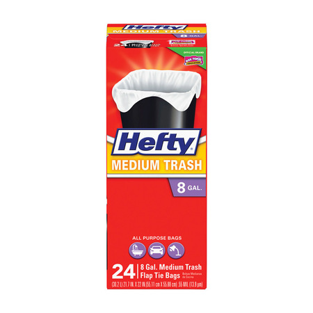 Hefty Trash Bag Med 8G 24Pk 00E58015