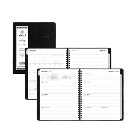 Blue Sky Aligned Weekly/Monthly Notes Planner, 8.75 x 7, Black, 2021 ...
