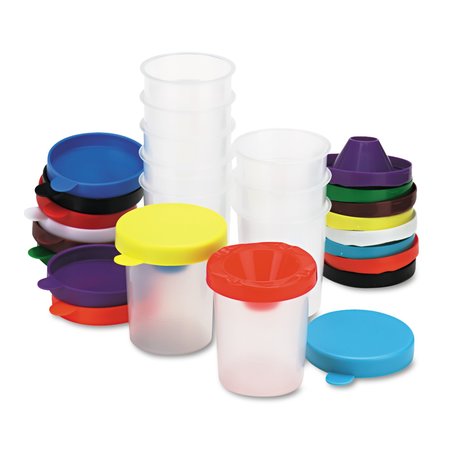 Non-Spill Paint Cups with Inner Safety Lid, 10 Pcs