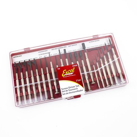 Excel Blades Wrench and Screw Driver Mini Hobby Tool Set 21 Pieces, 12pk  60008 | Zoro