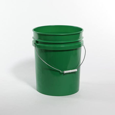 Pipeline Packaging Open Head Pail, HDPE, Green, 5 gal., Height: 14-9/16" 01-05-048-00159