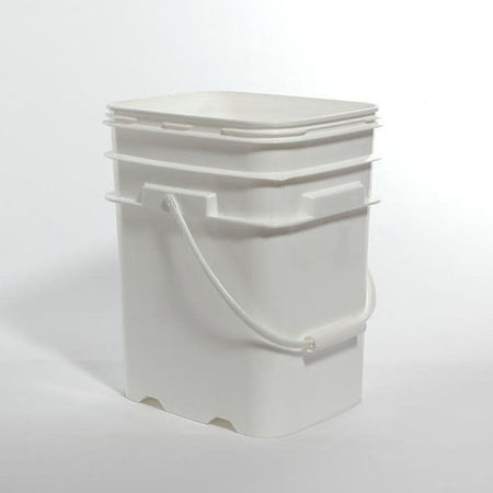 PIPELINE PACKAGING Open Head Pail, HDPE, White, 5.3 gal. 01-05-048-00138