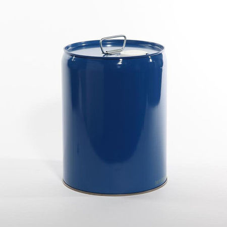 PIPELINE PACKAGING Tight Head Pail, Steel, Blue, 5.3 gal., Height: 15-5/16" 01-19-079-00296