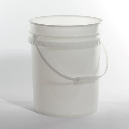 PIPELINE PACKAGING Open Head Pail, HDPE, Natural, 5 gal., Height: 14-7/16" 01-05-048-00062