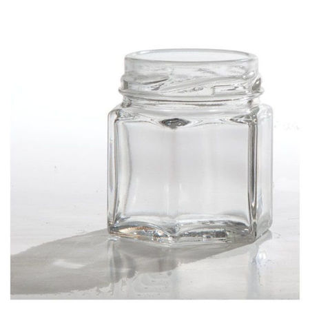 PIPELINE PACKAGING Hex Glass Jar, 1.5 oz. 08-04-033-00011