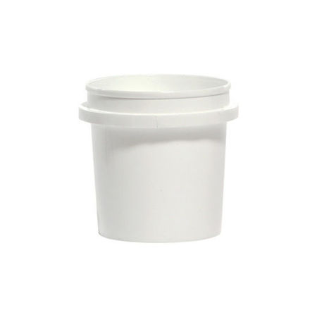 PIPELINE PACKAGING HDPE Tub, White, 8 oz., Height: 3.07" 07-05-081-00027