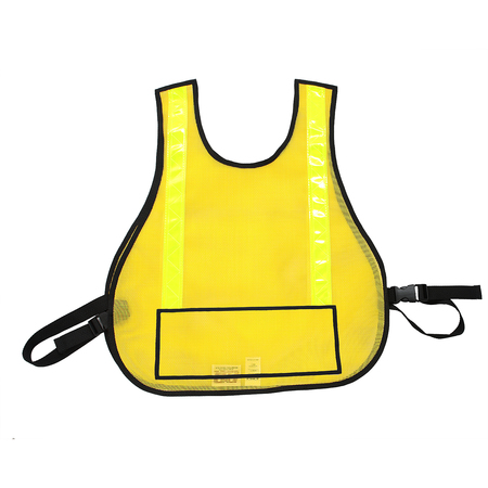 R&B FABRICATIONS Traffic Safety Vest with Window, Yellow 003L-YL-WINDOW