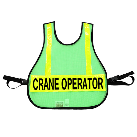 R&B FABRICATIONS Crane Operator Safety Vest, Lime Green 003LG-CO