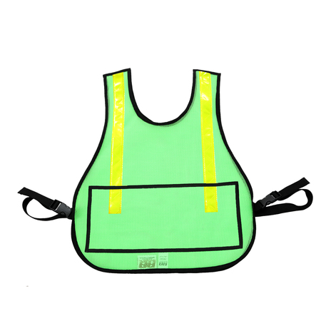 R&B FABRICATIONS Traffic Vest with Clear Window, Lime Gre 003LG-WINDOW