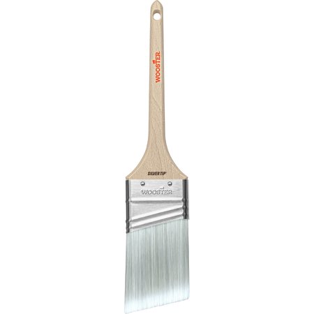 Wooster 2" Angle Sash Paint Brush, Silver CT Polyester Bristle, Wood Handle 5224-2